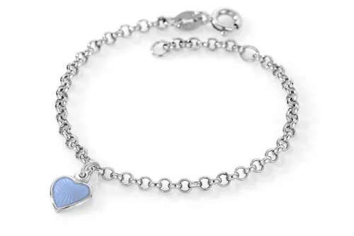 Pia & Per Barn Smycken^Armband ljusblått hjärta