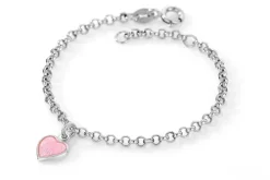 Pia & Per Barn Smycken^Armband rosa hjärta