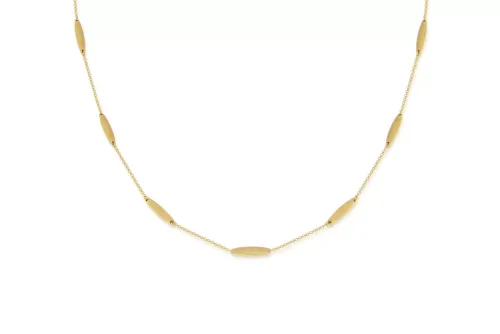 Jemp Guld Halsband^Collie 18k matt surf