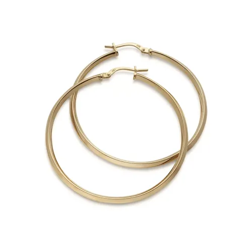 Jemp Guld Örhängen | Förgyllt Silver^Creol FG 925silver romb 2,0x40mm