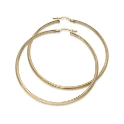 Jemp Guld Örhängen | Förgyllt Silver^Creol FG 925silver romb 2,0x50mm