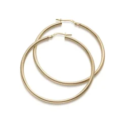 Jemp Guld Örhängen | Förgyllt Silver^Creol FG 925silver rör 2,2x40mm