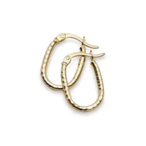 Jemp Guld Örhängen^Creol 18k fac oval