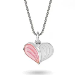Pia & Per Barn Smycken^Halsband rosa/vit hjärta