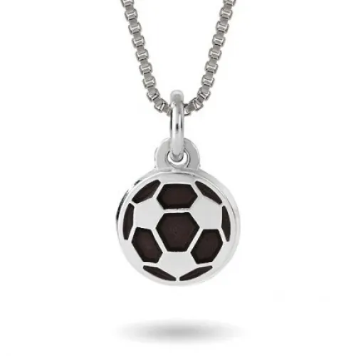 Pia & Per Barn Smycken^Halsband Svart Fotboll