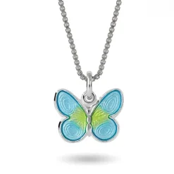 Pia & Per Barn Smycken^Halsband turkos fjäril