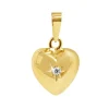 Jemp Guld Hängen^Hjärta 18k 10mm med cz i stjärnfattning