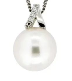 Jemp Guld Hängen^Hänge 18k 0,015ct w/si Pärla