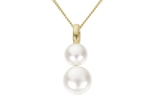 JEMP Hängen^Hänge 18k guld 2st pärlor