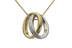 JEMP Hängen^Hänge 18k r/v guld 0,05ct w/si