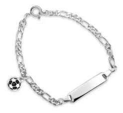 Pia & Per Barn Smycken^ID-armband svart fotboll