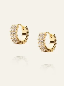 Mockberg Örhängen^Midnight Gold Hoops Small