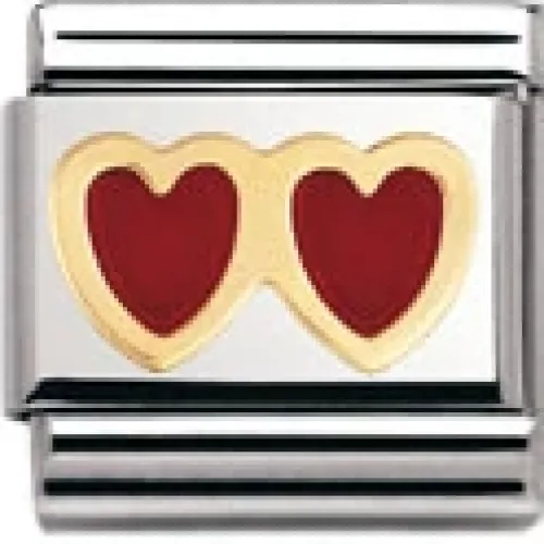 Nomination Nomination^Classic Double Hearts