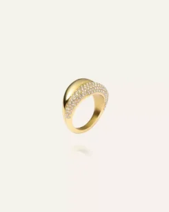 Mockberg Ringar^PAVÉ daring gold ring strl 54