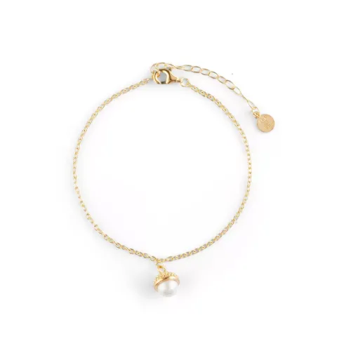 Jemp Guld Armband^Pearl bubble brace