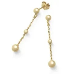 Jemp Guld Örhängen | Förgyllt Silver^Örhänge fg silver kedja kulor