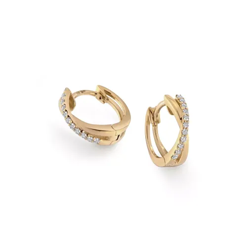 Jemp Guld Örhängen^Örhänge 18k creol med cz