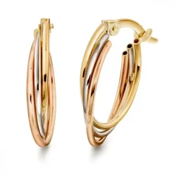 Jemp Guld Örhängen^Örhänge 14k creol r/v/rose guld