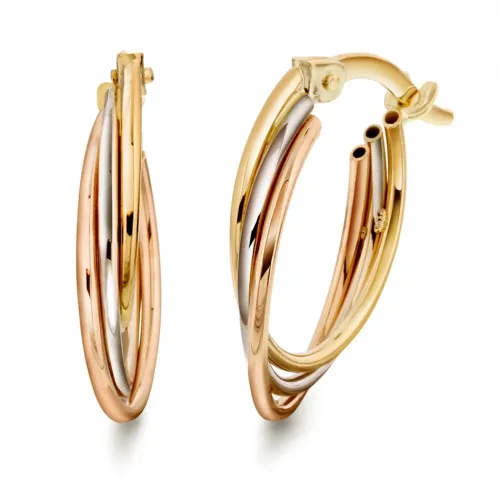 Jemp Guld Örhängen^Örhänge 14k creol r/v/rose guld