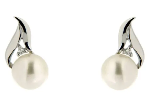 Jemp Guld Örhängen^Örhänge 18k guld 0,02ct w/si Pärla