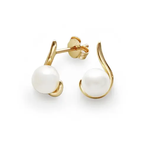 Jemp Guld Örhängen^Örhänge 18k pärla sötv.