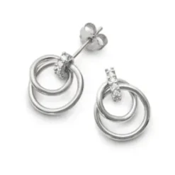 Jemp Guld Örhängen^Örhänge 925s cz 2cirklar