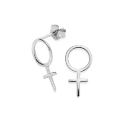 Jemp Guld Örhängen^Örhänge 925silver kvinnosymbol