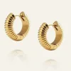 Mockberg Örhängen^Ribbed Hoops Gold small