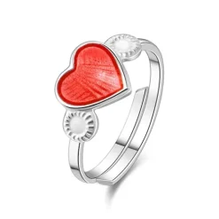 Pia & Per Barn Smycken^Ring rött hjärta