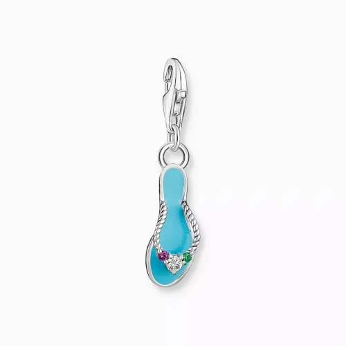 Thomas Sabo Charms^charm blå flipflop med stenar