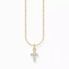 Thomas Sabo Halsband^gold plated necklace cross cz